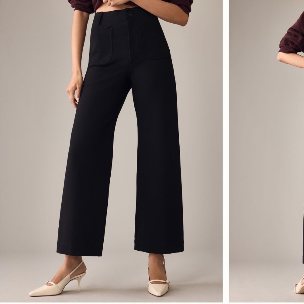 Anthropologie Colette Cropped Wide Leg Pants Ponte edition - Picture 1 of 3